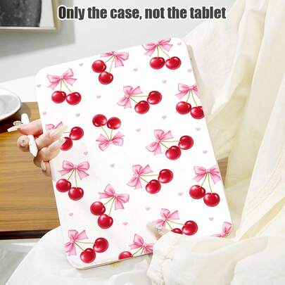 Cherry 1pc PU Leather Case With Stand, Pen Slot, 720 Degree Rotating Holder, Auto Sleep/Wake Function, Compatible With Honor Pad 8/9/10, Honor GT 11.5inch/X7/X8A/X9/X8Pro/X9Pro/V9/V8 Pro, Matepad 11 Inch 2023/2022, Matepad 11.5 (2026), Redmi, OPPO, VIVO, Apple IPad 10th Generation/IPad 11 2025 (A16), And More