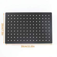 30厘米/11.8英寸不锈钢固定式淋浴喷头，矩形高压浴室淋浴喷头，带通用接口 - 彩色 - 查看 9