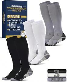Negro/Blanco/Gris - 3 Pares