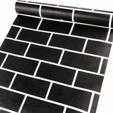 1 Roll Glossy Black Removable Vinyl Contact Paper, Easy To Install For Bedroom, Kitchen, Living Room, Dorm, Backsplash, Cabinet, Desk, Home Decor DIY Wall Sticker, 45CM*100CM/300CM/500CM - Black - View 13