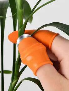 1把橙色拇指刀，配5个指套，植物修剪工具，适用于采摘花卉、蔬菜和植物修剪，也适用于花园、水果采摘和植物修剪。 - 彩色 - 查看 8