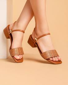 Sporty Rhinestone Buckle, Rustic Woven Boho-Chic - Bím tóc caramel - Xem 2