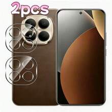 2 pièces de film de protection de l'objectif transparent antichoc, compatible avec Xiaomi Note 13 Pro+/14 Pro/14 Pro+/14 Pro 4G/14 Pro 5G/Note 14 4G/14 5G/Note 15 4G/Note 15 5G/Note 15 Pro 4G/Note 15 Pro 5G/Note 15 Pro+/13C/14C/15C/A5, protecteur d'objectif en verre trempé haute définition, couverture complète, anti-rayures, protection du téléphone, haute clarté, matériau incassable, verre, pour les passionnés de technologie, cadeau de la fête des mères - Transparent - Voir 3