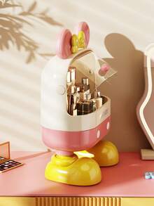 Disney Minnie/Mickey Mouse Drawer Makeup Storage Box, Spacious Cosmetic Display Case, Perfect Makeup Storage Solution - Multicolor - View 4