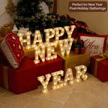 （1/3/4/5个LED数字灯（6.3英寸/8.27英寸） - 浪漫情人节求婚装饰 | 暖白光，节后、生日、婚礼（不含电池）） - 白色 - 查看 5