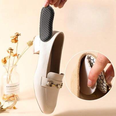 2 pezzi di adesivi per il tallone in grafene, solette adesive, realizzate in fibra di poliestere ipoallergenica, solette antiscivolo e anti-vesciche, adatte per scarpe di taglia eccessiva.