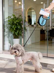 1条可定制伸缩狗绳，可印制宠物名字，宠物周年纪念狗绳，中型犬狗绳，伸缩狗绳，送给狗主人的理想礼物，个性化宠物用品，宠物遛狗必备用品 - 彩色 - 查看 3