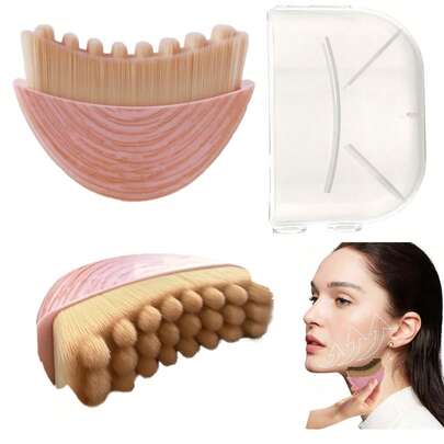 1pc Lymphatic Drainage Facial & Body Massage Brush, Lymphatic Massage Tool, Suitable For Face, Chin & Jawline Shaping, Ergonomic Design, Precise Skin Contact, Portable Beauty Tool (Better Results With Continuous Use), Beauty, Skincare, Spa, Self-Care, Skincare Tools, Facial Care, Beautician Supplies, Massage, Facial Massage Tool, Facial Roller