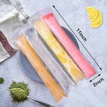 50pcs/100pcs Summer Refreshing Transparent Disposable Ice Pop Bags, Home Ice Pop Mold, Sealed, Cold-Resistant, For Juice, Soda, Fruit, Freezing And Food Preservation - Multicolor - View 4