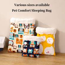 1pc Hamster Cotton Nest, Small Pet Cotton Nest, Hamster Sleeping Bag, Small Pet Warm Nest, Winter Thickened Plush Sleeping Bag For Gerbil, Chinchilla, Squirrel - Multicolor - View 12