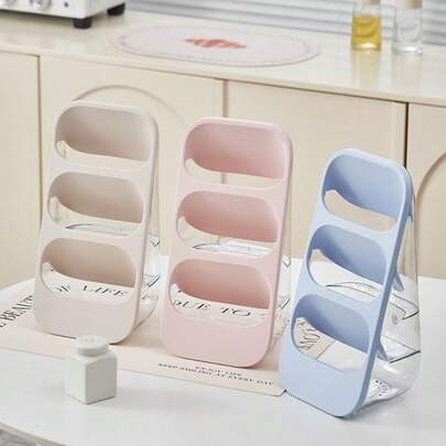 1 pièce Plateau divisé pour ranger les baguettes; étagère de rangement multicouche pour la maison