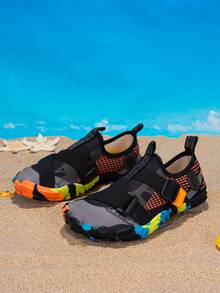 儿童春秋季涉水鞋一双，网布鞋面，防滑耐磨TPR鞋底，渐变色，轻便透气，柔软舒适，套脚式 - 彩色 - 查看 6