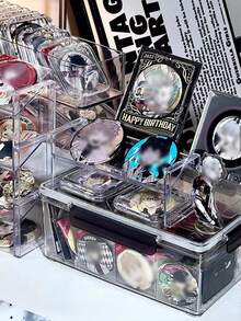 Multi-Layer Acrylic Transparent Desktop Organizer Rack, Creative Display Stand For Stationery, Cosmetics, Lipstick, Jewelry, Makeup Brushes, Skincare Products, Space-Saving Countertop Storage - Multicolor - View 8