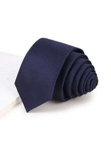 1pc Unisex 2.2" Narrow Tie, Minimalist Texture/Youthful Style, Multiple Colors Available, Suitable For Light Business And Casual Commuting Necktie - Caramel Brown - View 4