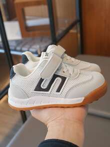 儿童运动鞋，新款春秋季女童运动鞋，软底小白鞋，男女童透气网面休闲运动鞋 - 米色 - 查看 6