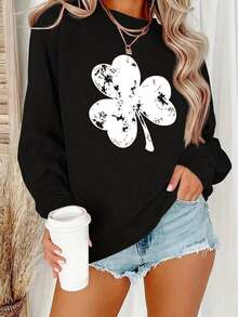 Loose-Fitting Round-Neck Fashion Women'S Clothing With Letter Print And Washed Short Sleeves,,,,,,Summer Outfits, Perfect For Parties, Women's Vacatio - 黑色 - 查看 1