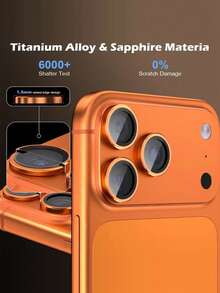 3 chiếc - Ốp bảo vệ ống kính camera màu cam tương thích với iPhone 17 Pro Max: Bảo vệ ống kính Ultra-HD, vòng bảo vệ ống kính chống sốc, tương thích với iPhone 17 Pro Max/17 Pro/17/16 Plus/16/15 Pro/15 Pro Max/14 Pro Max/14/14 Pro, vừa khít, chống trầy xước, có thể sử dụng với ốp lưng điện thoại, kính cường lực siêu trong suốt, ốp bảo vệ ống kính chống trầy xước siêu mỏng 9H, quà tặng ngày Valentine, thích hợp sử dụng hàng ngày, văn phòng, nhà. Ốp bảo vệ camera điện thoại chống nước, chống sốc, chống rơi, chống trầy xước. - trái cam - Xem 2