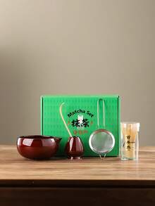 Bộ dụng cụ pha trà Matcha kiểu Nhật 5 món (Đóng gói thường/Hộp màu/Hộp cầm tay) – Bát trà Matcha tráng men nung thủ công với hoa văn tinh tế & bộ đánh trà Matcha, bộ dụng cụ pha trà Matcha truyền thống thời nhà Tống, lý tưởng để pha Matcha Latte, món quà hoàn hảo cho người yêu thích Matcha. - Bao bì hộp màu - Xem 17