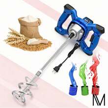 Mezcladora Electrica De Cemento/pintura 6 Velocidade 2300w Portátil De Mano De Mezclador De Pinturas Y Pastas, Taladro Agitador Con Varilla Para Mezclar Lechada Pintura Mortero Yeso - Tipo de Enchufe A USA (110-127V) - Ver 4