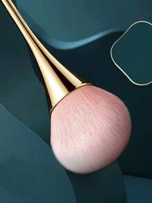 Portable Gold Mini Powder Brush Set, Including Foundation Brush, Concealer Brush, Blush Brush, Contour Brush, Bronzer Brush, Powder Brush - 粉色 - 查看 2