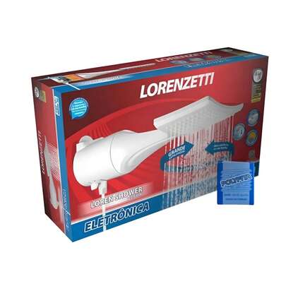 Kit Chuveiro Ducha Eletronic Lorenshower 127 Lorenze tti Branco 127v 5.5 Kw