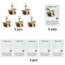 2D Flat Strawberry Bunny Keychain | Long Distance Relationship Gift | Anxiety Relief | Strawberry Hugging Bunny Keychain | Heartwarming Valentine's Day Girlfriend Gift | Easter Keychain | Valentine's Day Keychain - Multicolor - View 11