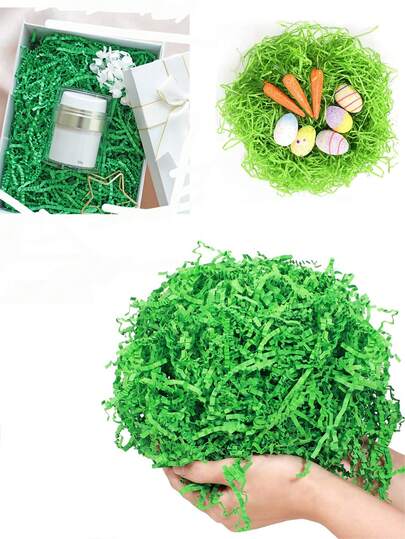 Flower Basket Filler Gift Packaging Confetti Gift Bag Filler Paper For Easter Basket Stuffing Creative Egg Decorations Gift Stuffing Serves As Gift Decoration Suitable For Various Occasions Such As Birthdays, Anniversaries, Weddings, Valentine's Day, Christmas, Etc. Can Also Be Used As Bedding For Small Pets (Green)