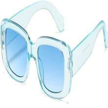 1pcNew 2026kimorn Rectangular Sunglasses For Men And Women Fashion Retro Fashion Sunglasses 90s Retro UV 400 Protective Square Frame K1200 - Black Frame Grey Lens+ Frame Grey Lens - View 19