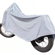 Funda para Moto Metaizada 100% Polietileno Protección contra Lluvia Sol y Polvo - Gris Claro - Ver 3