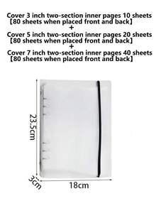 Transparent Frosted Binder Sleeves, Financial & Life Organizer Notebook, Transparent Loose-Leaf Invoice Document Folder, PP Outer Shell File Bag Office Supplies, Sealed Document Organizer File Folder, DIY Scrapbook Storage - Multicolor - View 6