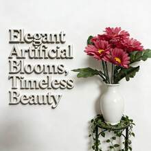 1 ramo de 7 grandes crisantemos artificiales, crisantemos de seda, ramo de margaritas simuladas vibrantes, la opción perfecta para la decoración del hogar y la boda de primavera, adecuado para la oficina, el hogar, la cocina, el balcón y la decoración del jardín - Multicolor - Ver 2
