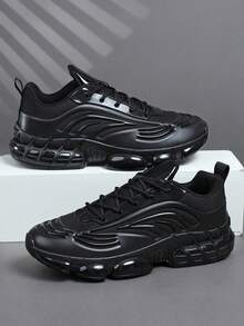 低帮男士运动鞋 休闲鞋 跑步鞋 慢跑鞋 男士步行鞋 日常时尚鞋履 网球鞋 街头服饰 - 黑色 - 查看 5