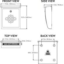 Architectural Mailboxes Bordeaux™ Locking Wall-Mounted Mailbox For Outside Decorative Metal Gaanized Steel Medium Mail Box With Lock And Key Drop Box Rubbed Bronze - RubbedBronze - View 7