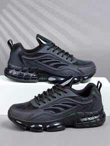 Giày thể thao cổ thấp nam, giày chạy bộ thường ngày, giày đi bộ, giày thể thao thời trang hàng ngày, giày tennis phong cách đường phố. - màu đen - Xem 4