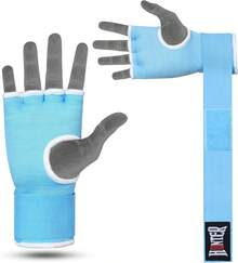 Guantes interiores acolchados de gel con envolturas de mano para boxeo (vienen en par) - Azul - Ver 7