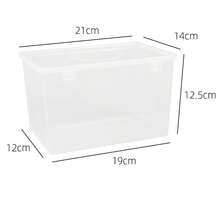 Large-Capacity Transparent Plastic Desk Organizer With Drawer - Multifunctional Storage For Office Supplies, Files, And Cables - White - View 7
