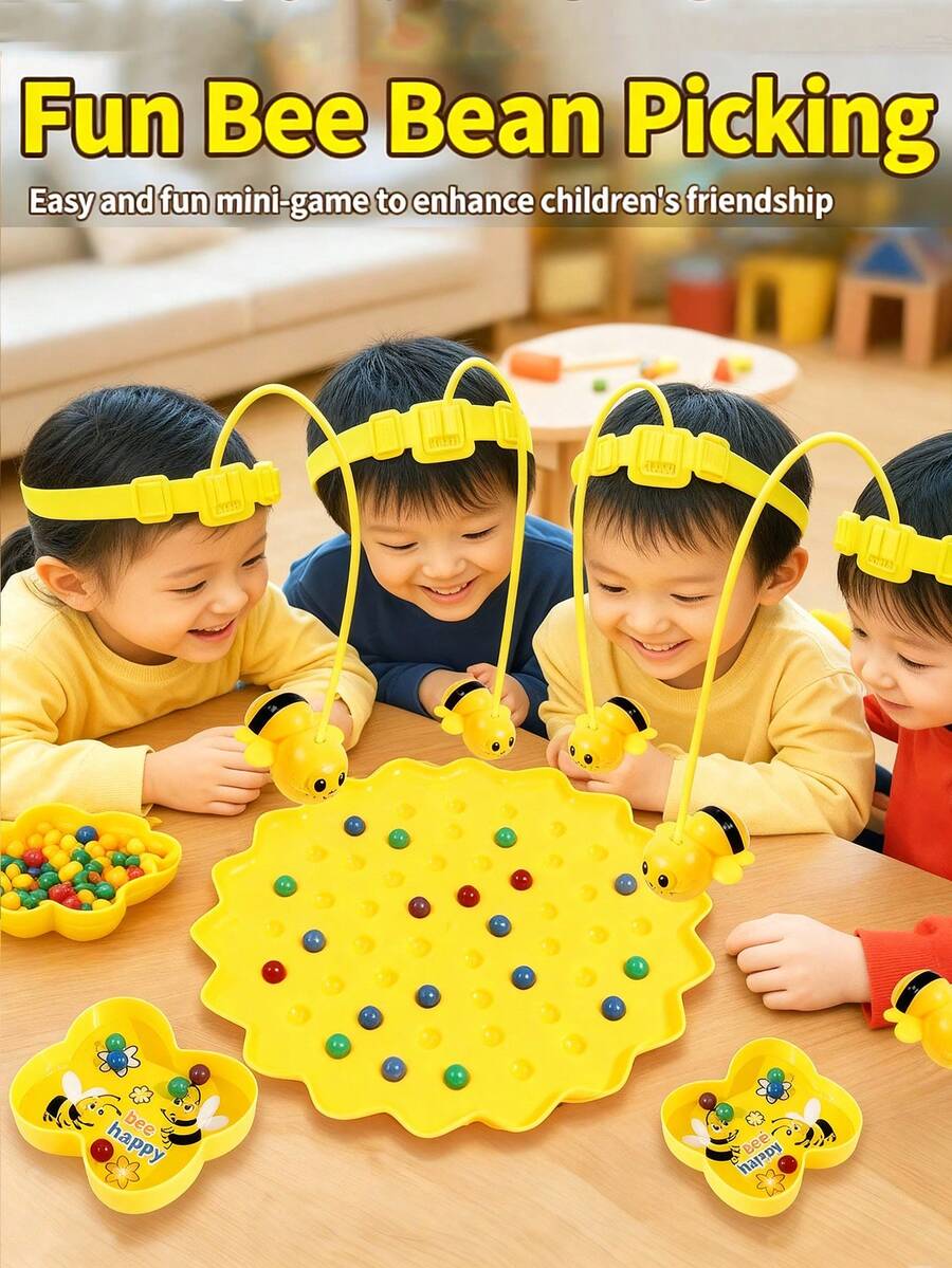 Bee Collecting Pearls - A Board Game To Train 3-6 Year Old Children's Attention, Brainpower, And Logical Thinking - Bee Collection - View 1