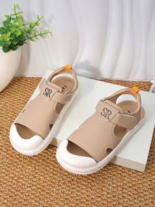 A Pair Of Unisex 0-1-3 Year Old Baby Sandals, 24 Summer Boys' Baotou Beach Shoes, Girls' Toddler Walking Shoes, Children's Soft Soled Sandals - Khaki - View 5