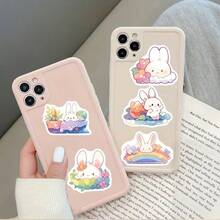 50pcs Easter Bunny Cartoon Glossy Stickers, Suitable For Planner, Notebook, Laptop, Car, Skateboard, Water Bottle, Computer, Phone, Helmet, Etc. - Multicolor - View 4