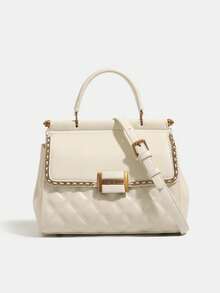 2026 New Luxury Fashion Chain Handbag For Women, High-Quality Large Capacity Double-Sided Bag, Exquisite Chic Quilted Embroidery One Shoulder Crossbody Bag, Heavy-Duty Hardware Soft Leather Versatile Tote Bag - Multicolor - View 6