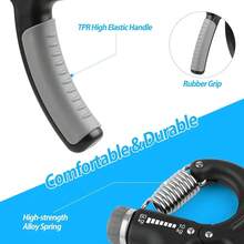 2 Pack Unisex Adjustable Grip Strength Trainer 22 132Lbs 10 60kg Hand Grip Strengthener Forearm Exerciser For Musicians Athletes Fitness Supplies - 灰色 - 查看 5