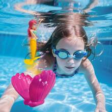 2/3pcs Girls Mermaid Pool Toy Set | Multi-Piece Party Favors | Rotating Mermaid Toy With Shell Storage Box | Summer Pool Party Gift Bag | Underwater And Bath Toys | Mermaid Birthday Party Essential | Suitable For Birthday, New Year, Valentine's Day, Easter, Children's Day, Back To School, Halloween, Thanksgiving And Christmas Gifts - Multicolor - View 7
