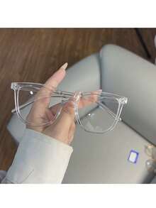 时尚黑色边框大镜框无度数平光镜片女士眼镜 - 彩色 - 查看 10