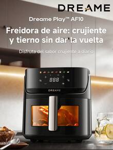 Freidora de aire Dreame con ventana de visualización, capacidad de 7.6L, tecnología de calentamiento Dual Vortex™ + inyección de vapor, cocción rápida, 8 preajustes, cocción saludable sin aceite para toda la familia, control táctil LED, botón +1 minuto, potencia de 2800W - Ver 3