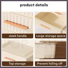 6/5/4/3 Tier Transparent Panel Rolling Multifunctional Storage Drawer - Single Door Foldable Storage Cabinet - Plastic Drawer Storage Rack, Space-Saving Kitchen Storage Rack For Snacks, Beverages, Books, Clothes, Suitable For Kitchen, Living Room, Study, Bathroom
