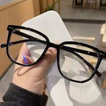 时尚黑色边框大镜框无度数平光镜片女士眼镜 - 彩色 - 查看 12
