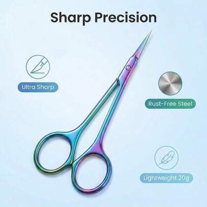 彩虹不锈钢指甲钳，精密修甲工具