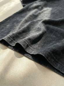 Hell Star Rainbow Star Logo Graphic Tee Acid Washed Cotton Shirt Unisex Couple Matching Summer Outfits Colorful Star Pattern Gradient Print Y2K Streetwear Aesthetic Distressed Graphic Tees Men Oversized T Shirt Camisetas Para Hombre - 黑色 - 查看 7