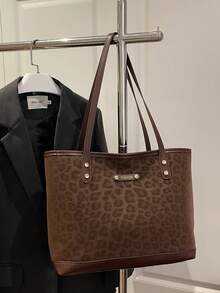 Large Capacity Handbag For Women, New Minimalist Commuter Shoulder Tote Bag - Coffee - View 8