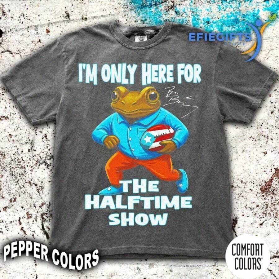 Im Only Here For The Halftime Show Football Shirt, Bowl 2026 Halftime Show Shirt - 黑色 - 查看 1